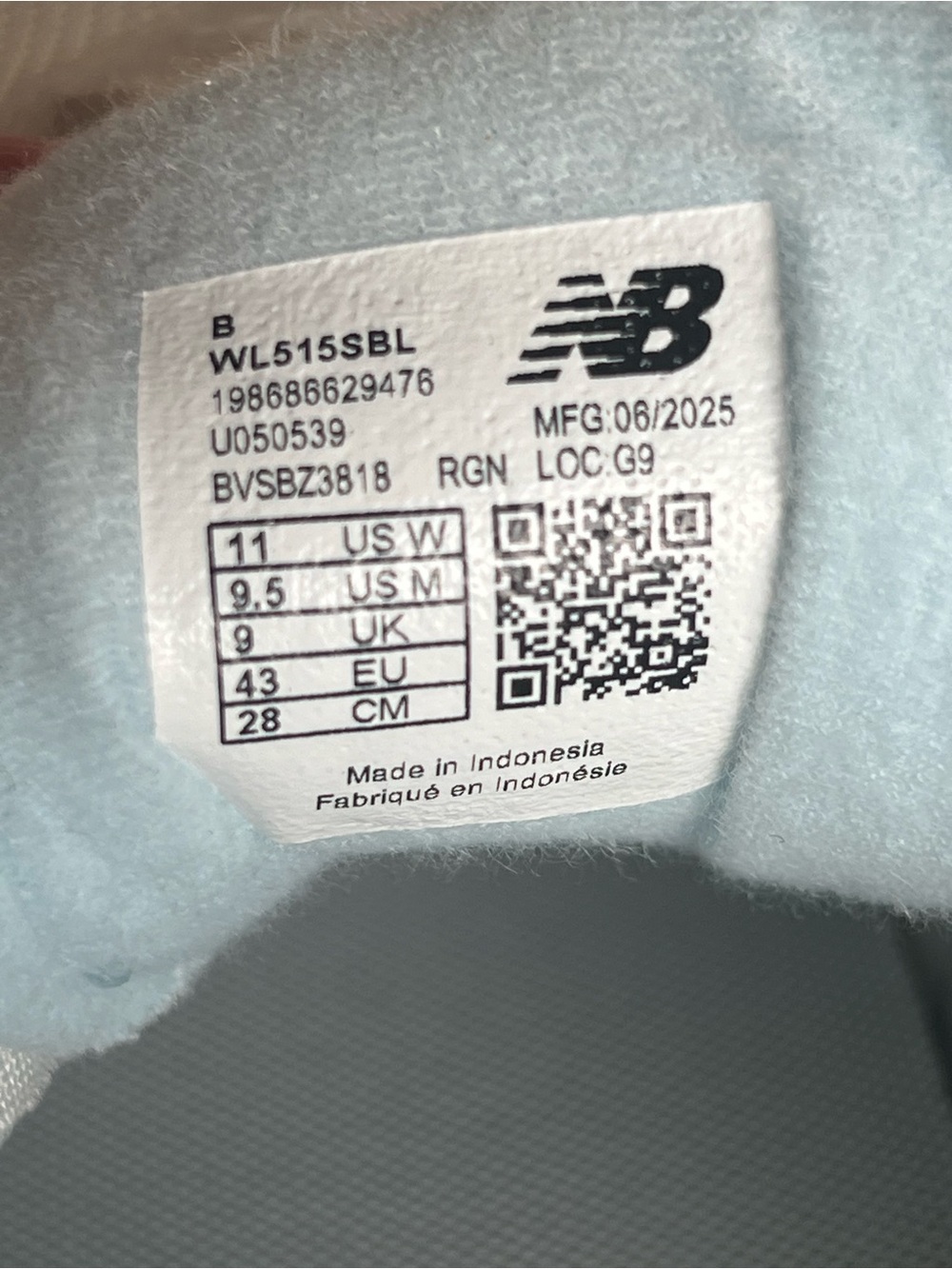New Balance 515 Sneakers WL515SBL Cream Blue Size 11 NWOT - Picture 6 of 7